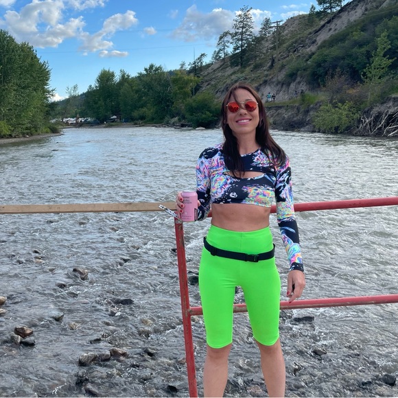 U Got It Neon Green Biker Shorts - Picture 5 of 5